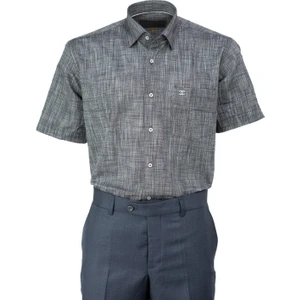 Erkek Kısa Kollu Gömlek  Premium Pamuk Kumaş Kısa Kol Cepli Rahat Yakası Içten Düğmeli