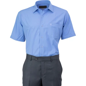 Erkek Kısa Kollu Gömlek Premium Pamuklu Kumaş Kısa Kollu Cepli Tam Kalıp Rahat Kesim