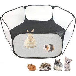 Huoxun Shop B Siyah Stil Taşınabilir Evcil Hayvan Kedi Köpek Kafesi Çadır Oyun Çiti Katlanabilir Çit Hamster Kirpi Küçük Hayvanlar Için Nefes Alabilir Yavru Kedi Tavşan Kobay Domuzu (Yurt Dışından)