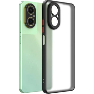 Realme 12 Lite Kılıf Silikon Kenarlı Kamera Korumalı Buzlu Hux Kapak