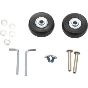 2 Takım 45X19MM Bagaj Bavul / Sıralı Açık Paten Yedek Tekerlekler Siyah (Yurt Dışından)