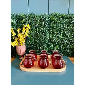 Elif Aksesuar Ehlikeyif 6 Lı  Isıya Dayanıklı Borosilikat  Cam Çay Bardağı