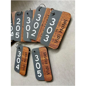 10 Adet Kişiselleştirilebilir Anahtarlık, Otel, Pansiyon, Yurt, Butik Otel, Bungalov Otel