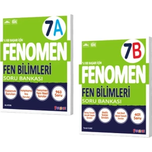 Fenomen Yayıncılık 7 Fen Bilimleri A + B Soru Bankası 2 Kitap