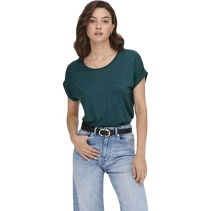 15106662 Acık Yaka Kol Katlamalı Kısa Kol Tshırt