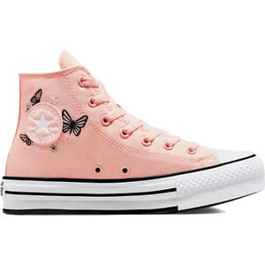 Chuck Taylor All Star EVA Lift Butterflies Kadın Pembe Platform Sneaker.689