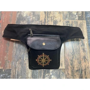 Street Bag Pusula Nakışlı Çok Cepli Günlük Seyehat Bel Çantası