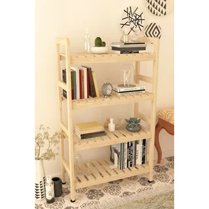 Brk Design 4 Raflı Ahşap Çok Amaçlı Dolap 114X64X30 cm