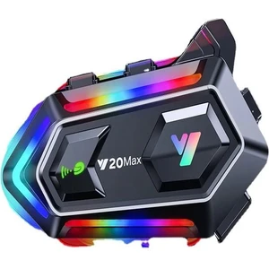 Y2-Max Rgb 4xeq Ses Ipx6 Su Geçirmez 2kişi 300MT Intercom 5.3 Bluetooh Kask Kulaklığı