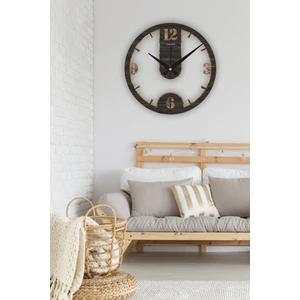 Landi Work Ahşap Sessiz Duvar Saati, Modern Duvar Saati, Oturma Odası Duvar Saati, Mutfak Duvar Saati, Ahşap Mdf Duvar Saati, 42CM-50CM-60CM