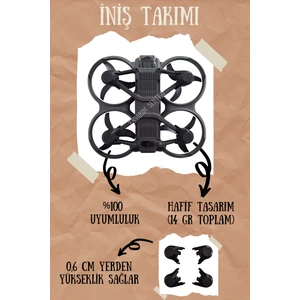 Tasarım Sentezi Dji Avata 2 Drone Uyumlu Iniş Takımı V2 Koruma Ayak Aksesuar Aparat Güvenlik Kırmızı
