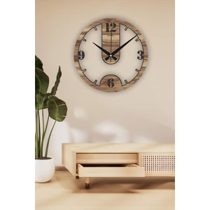 Landi Work Ahşap Sessiz Duvar Saati, Modern Duvar Saati, Oturma Odası Duvar Saati, Mutfak Duvar Saati, Ahşap Mdf Duvar Saati, 42CM-50CM-60CM