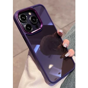 Apple iPhone 14 Pro Max Derin Mor Sararmaz Orjinal Mika Kapak Tuşları ve Kamera Çevresi Metal