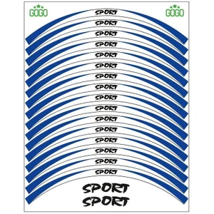 SEVGENT Mavi Beyaz Sport Reflektörlü 1 Set Jant Şeridi