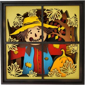 Dark Flamingo El Yapımı Üç Boyutlu Korkuluk Ahşap Çocuk Odası Duvar Biblosu