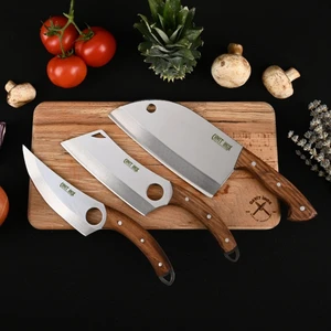 Cavit Inox Şef Bıçağı Seti 3 Parça Kamp Şef Seti