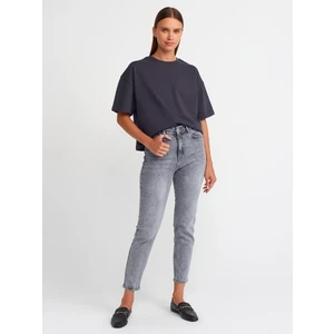 71461 Kar Yıkama Mom Pantolon-Gri