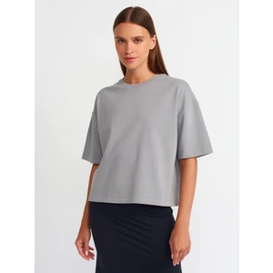 31017 Kısa Kollu Pamuklu T-Shirt-Gri