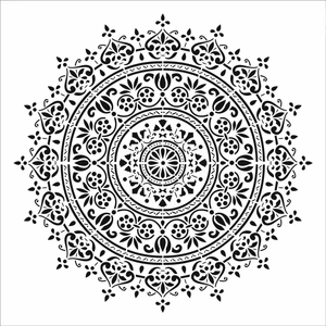 Stencil Sarayi Boyama Şablon Damask Çini Mandala - 7961
