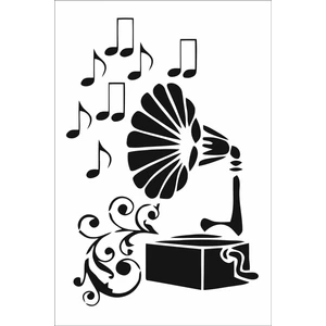 Stencil Sarayi Boyama Şablon Muzik - 4473