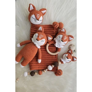Kelebeğin Rüyası Hobi Evi Amigurumi Uyku Arkadaşı Battaniye,tilki, Çınıgırak,emzikzinciri 4'lü Set