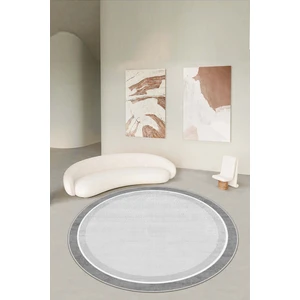Lavita Home Makinede Yıkanabilir Kaymaz Taban Leke Tutmaz Yuvarlak Gri Mutfak Halısı Salon Halısı ve Yolluk