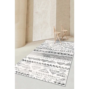 West Home Makinede Yıkanabilir Kaymaz Taban Leke Tutmaz Siyah Iskandinav Salon Halısı Mutfak Halısı ve Yolluk