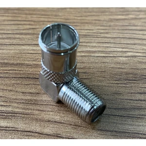 Ata Elektronik 10 Ad 10 Adet 90 Derece L Tip Vidalı Metal F Konnektör Uydu Anten Lnb Kablo Ucu Konnektör