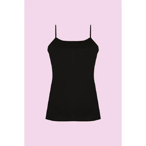 Wear Treasure Kadın Ip Askılı Siyah Atlet