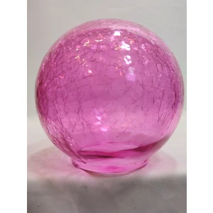 Kuğulu Avize Glob Avize Camı.küre.Pembe Renkli.çatlatılmış desenli.(ÇAP:15.00cm-DUY YUVASI: 7.00cm)