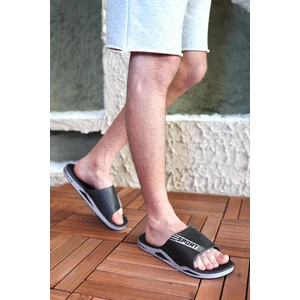 Erkek Siyah Kaymaz Taban Terlik Deniz Plaj Havuz Banyo Terliği Günlük Terlikk SPORT-7842