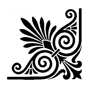 Stencil Sarayi Boyama Şablon Köşe - 4518