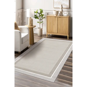 Life Decortiva Makinede Yıkanabilir Kaymaz Taban Leke Tutmaz Bej Çizgili Salon Halısı Mutfak Halısı ve Yolluk