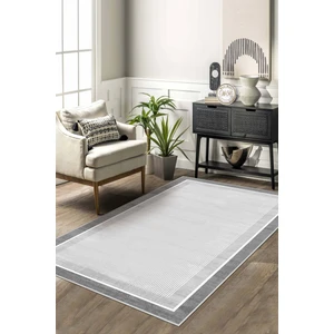 Life Decortiva Makinede Yıkanabilir Kaymaz Taban Leke Tutmaz Gri Çizgili Salon Halısı Mutfak Halısı ve Yolluk