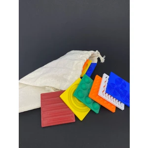 Root Made Duyusal Renkli Kareler Organik Eşleştirme Oyunu Motor Beceri Eğitici Oyuncak