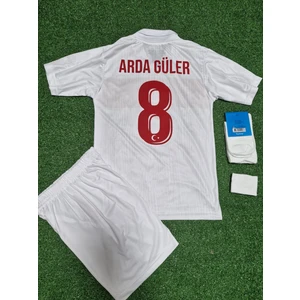 Türkiye Euro 2024 Arda Güler 8 Numara Çocuk Forması 4'lü Set (White)