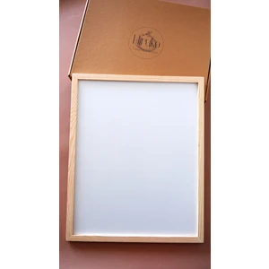 Hiruko Tasarım Atölyesi Ahşap Çerçeve Iç Ölçü 35X50 cm Premium Frame Siyah & Beyaz & Ahşap Çerçeve