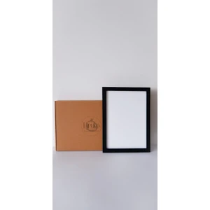 Hiruko Tasarım Atölyesi Ahşap Çerçeve Iç Ölçü 35X25 cm Premium Frame Siyah & Beyaz & Ahşap Puzzle-Anı-Fotoğraf Çerçevesi