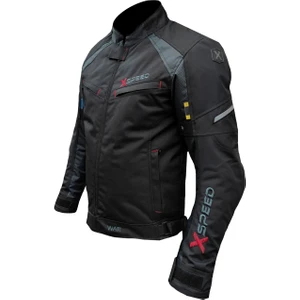 War Erkek Dört Mevsim Motosiklet Mont Siyah Gri- 4xl