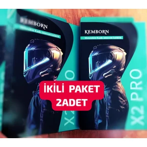 2Adet 2 Kişilik intercom Motosiklet  Kask Bluetooth 5.3 Kulaklık Seti  interkom 1200 mt X2 Pro.