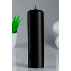 Candle Vase Silindir Mum Siyah Genişlik 5 cm Yükseklik - 25 cm Sandal Ağacı Boyama Değildir