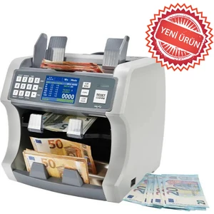 Bill Counter S200 Çift Cıslı Karışık Para Sayma Makinesi 20 Ülke Para Birimli Dahili Yazıcılı