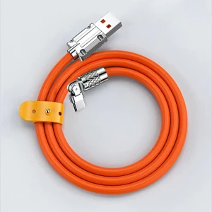 180° Dönebilen USB To Type-C 120W Hızlı Şarj Kablosu 1 Metre