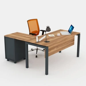 Çağın Ofis Mobilyaları Galaxy 120 cm Yüksek Kesonlu Antrasit Çalışma Ofis Masa (Minyatür/antrasit)