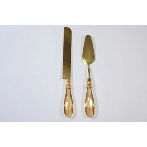 Alya Home Damla 2’li Amber Gold Pasta Servis Seti