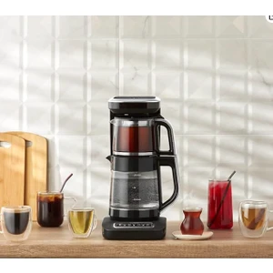 Çay Demle ,filtre Kahve Mama Suyu Hazırlama 4 Ürün 1 Arada Konuşan Cam Gövdeki  Çay Makinesi