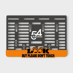 Look But Please Don't Touch 3D Kabartmalı Pleksi Motor Plakalığı