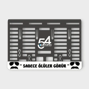 Sadece Ölüler Görür 3D Kabartmalı Pleksi Motor Plakalığı