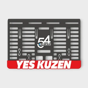 Yes Kuzen 3D Kabartmalı Pleksi Motor Plakalığı