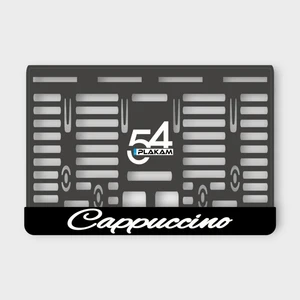 Cappuccino 3D Kabartmalı Pleksi Motor Plakalığı